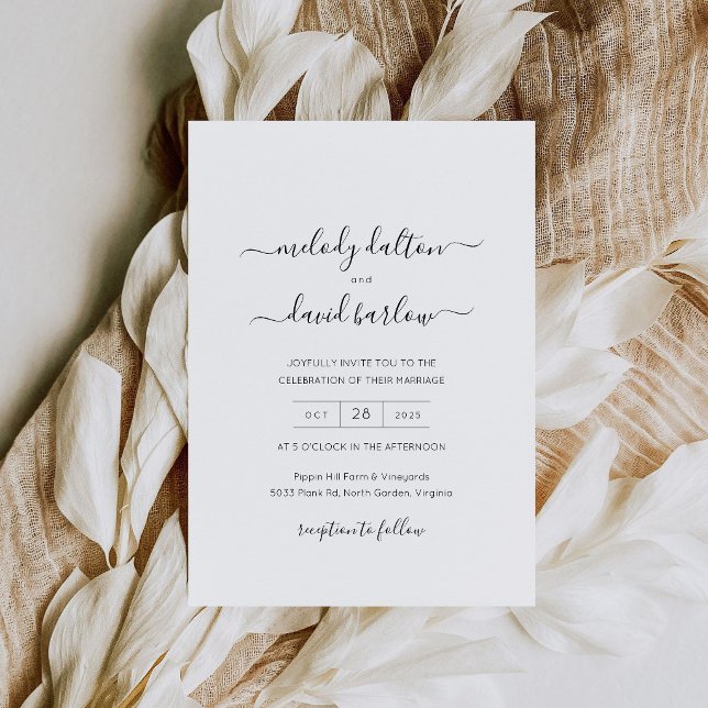 Minimalist Elegant Wedding Invitation Template (Modern Elegant Wedding Invitation )