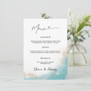 Minimalist Elegant Wedding Menu Poster Wedding 