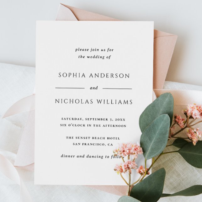 Minimalist Elegant Wedding | Modern Editorial Invitation (Creator Uploaded)