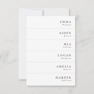 Minimalist Elegant Wedding Name Place Cards