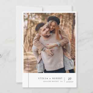 Minimalist Elegant Wedding Photo Invitation