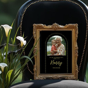 Minimalist Elegant Wedding Photo Tribute Memorial  Print