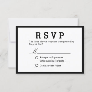 Minimalist Elegant Wedding RSVP Response