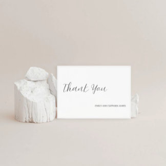 Minimalist Elegant Wedding Thank You