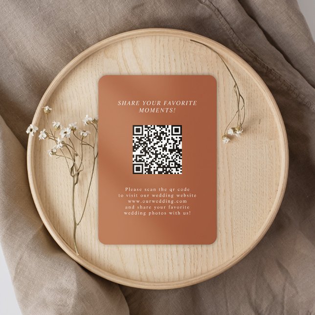 Minimalist Elegant Wedding Website QR Code Enclosure Card (Minimalist Elegant Wedding Website QR Code Enclosure Card)
