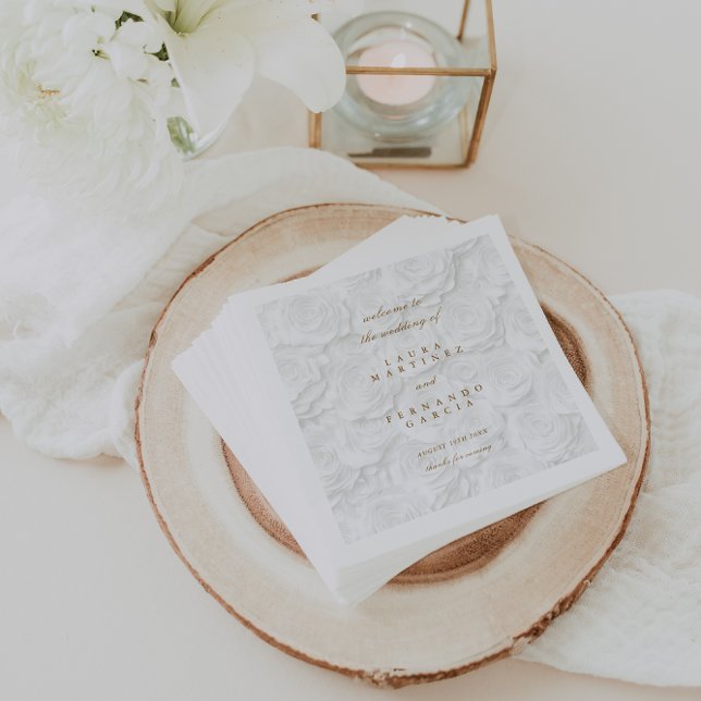 Minimalist Elegant Wedding Welcome  Napkin (Creator Uploaded)