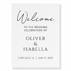 Minimalist Elegant Wedding Welcome Sign