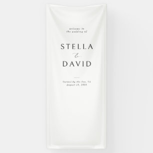 Minimalist Elegant Welcome Wedding Tapestry Banner