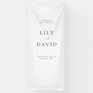 Minimalist Elegant Welcome Wedding Vinyl Banner
