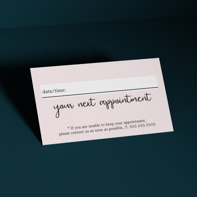 Minimalist Elegant White Rose Beauty  Appointment Card (Creator Uploaded)