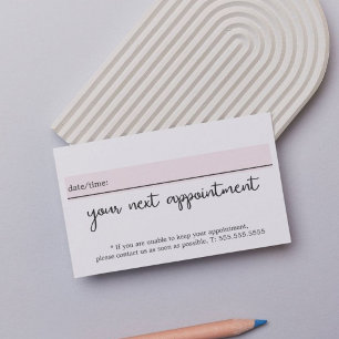 Minimalist Elegant White Rose Beauty Appointment Card
