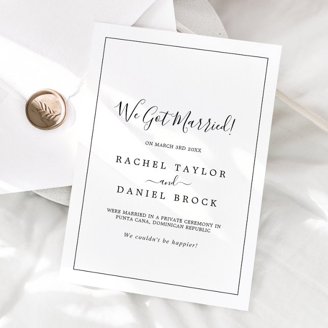 Minimalist Elopement Announcement (Creator Uploaded)
