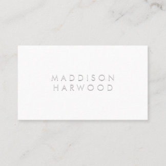 Minimalist Embossed Effect Business Card