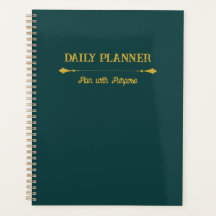 Minimalist Emerald Gold Planner