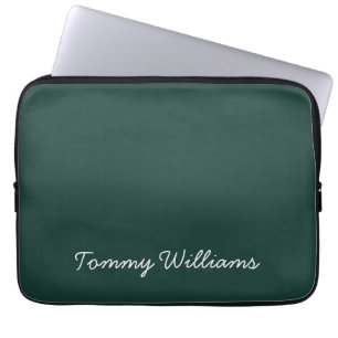 Minimalist Emerald Green Professional Simple Laptop Sleeve