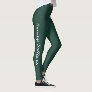 Minimalist Emerald Green Professional Simple Leggings