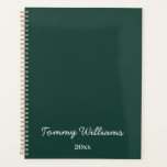 Minimalist Emerald Green Professional Simple Planner<br><div class="desc">These simple,  minimalist can be personalised to include a name or any text of your choice. If you don't want any text and would prefer just a blank,  then you can simply delete the text.</div>