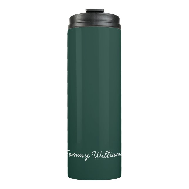 Minimalist Emerald Green Professional Simple Thermal Tumbler (Front)
