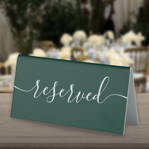 Minimalist Emerald Green Script Reserved
