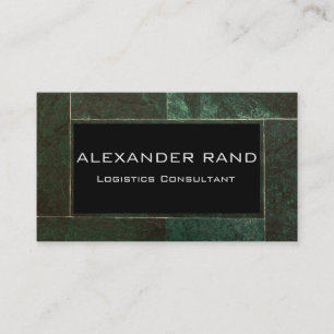 Minimalist Emerald Marble Business Card