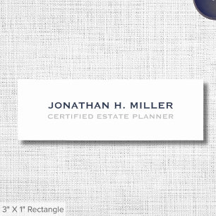 Minimalist Employee Name Tag with Title