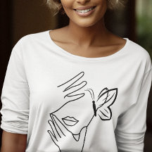 Minimalist Empowering Women Butterfly Love White