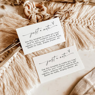 Minimalist Enclosure Card | Just A Note Card
