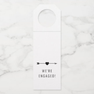Minimalist | Engagement | Black Bottle Hanger Tag