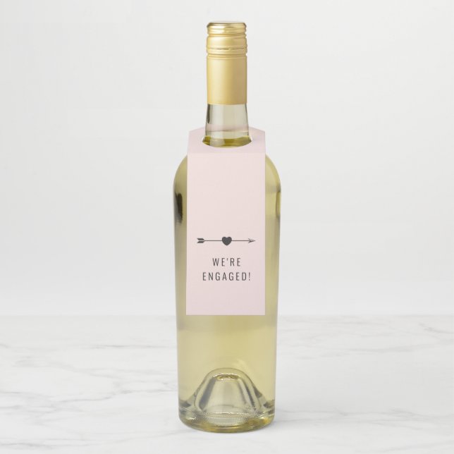 Minimalist | Engagement Blush | Bottle Hanger Tag (On Bottle)