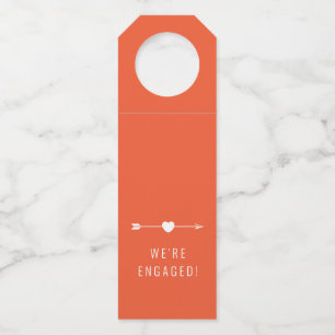 Minimalist Engagement Bold Peach Bottle Hanger