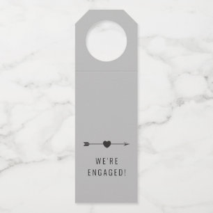 Minimalist Engagement Dove Grey Bottle Hanger