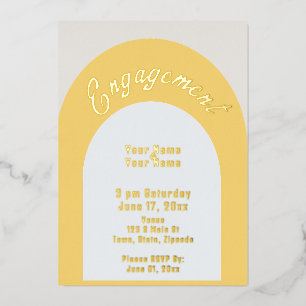 Minimalist Engagement Foil Invitation