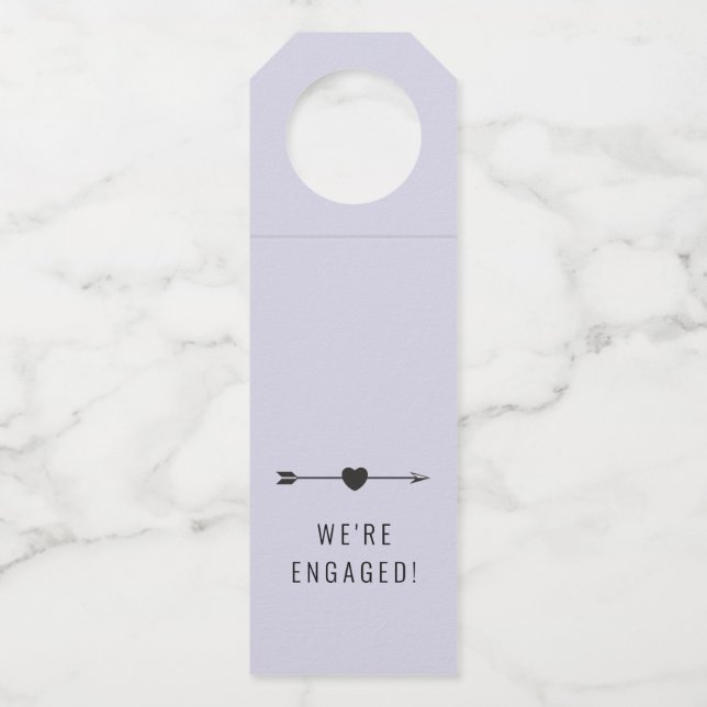 Minimalist | Engagement Lilac | Bottle Hanger (Front)