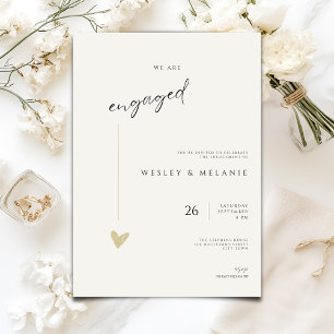 Minimalist Engagement Party Invitation
