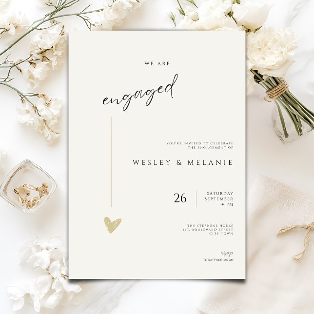 Minimalist Engagement Party Invitation (Creator Uploaded)