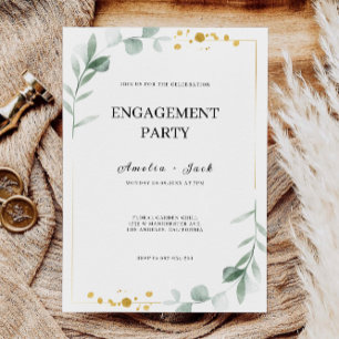 Minimalist Engagement Party Wedding Invitation