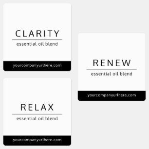 Minimalist Essential Oil Roller Bottle Labels