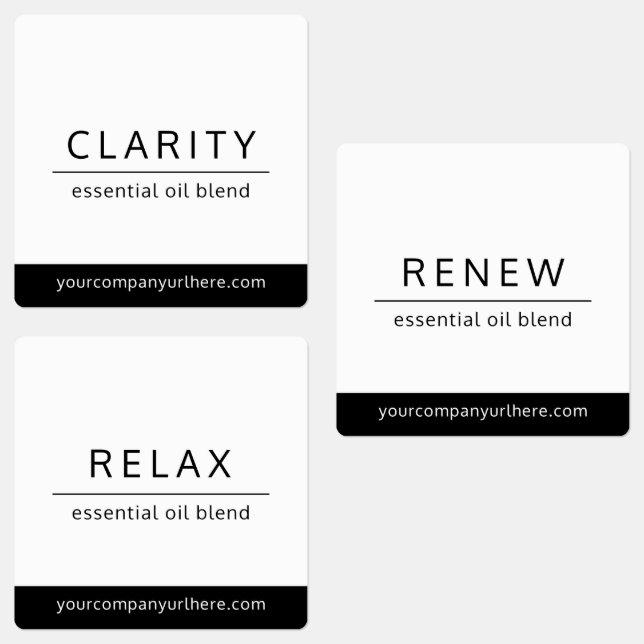 Minimalist Essential Oil Roller Bottle Labels (Group)
