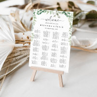 Minimalist Eucalyptus Alphabetical Seating Chart