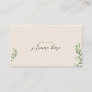 Minimalist Eucalyptus Boho Professional Chic Business Card