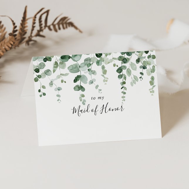 Minimalist Eucalyptus Bridal Party Thank You (Creator Uploaded)