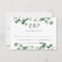 Minimalist Eucalyptus Greenery Reply Gay Wedding