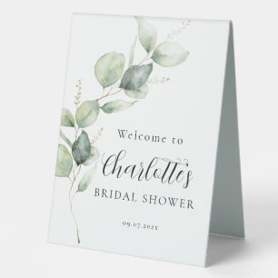 Minimalist Eucalyptus Script Bridal Shower