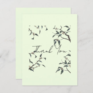 Minimalist Eucalyptus Thank You Card |