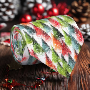 Minimalist Evergreen Tree Holiday Neck Tie