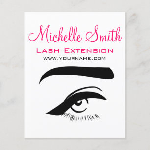 Minimalist Eye Black White Lash Extension Makeup  Flyer