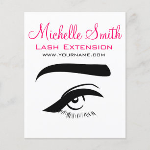 Minimalist Eye Black White Lash Extension Makeup Flyer