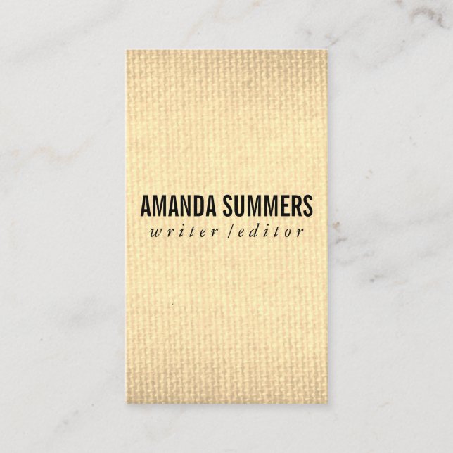 Minimalist Fabric Business Card (Front)