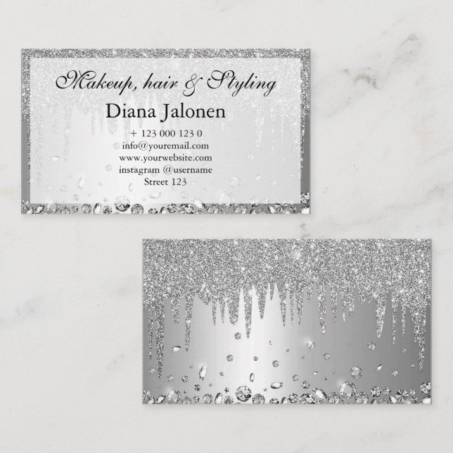 Minimalist Face Beauty Logo Makeup Artist Pink  Business Card (Front/Back)