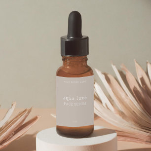 Minimalist Face Serum Label